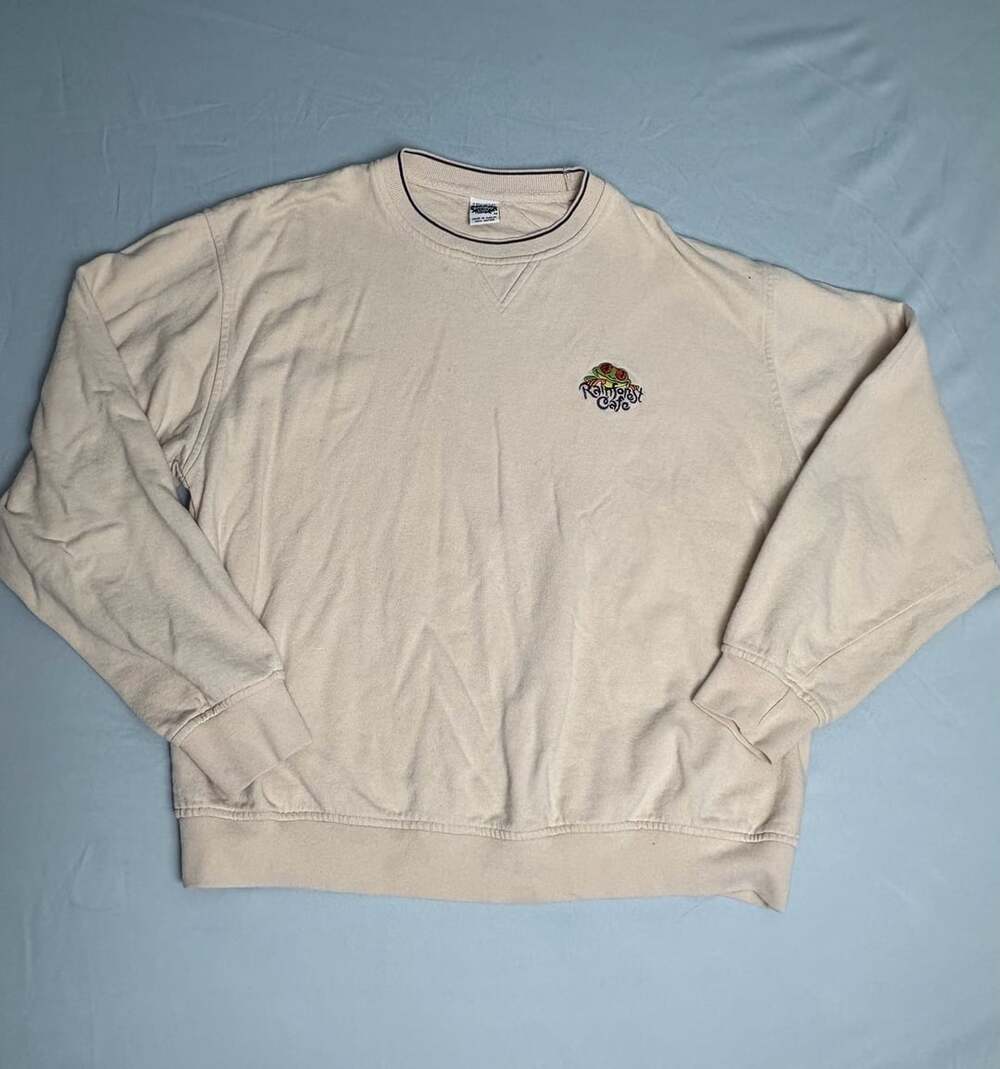 Vintage Rainforest Cafe Red-Eyed Tree Frog Embroidered Sweatshirt Size M